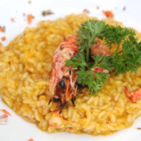 Prawn risotto with pumpkin puree - Once again, another delicious dish.